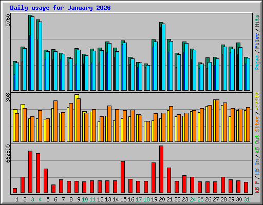 Daily usage for January 2026