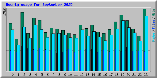 Hourly usage for September 2025